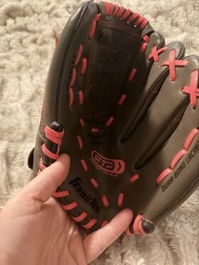 Franklin Scp-180/22 Stp Ready To Play Dura-bond Baseball Softball Glove Dark Gray Pink