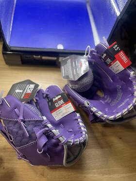 Franklin Sports 22809 2x - Kids Purple Baseball Glove Foam Ball Set For Tee Girls New
