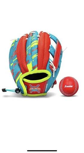 22890 Franklin Sports Inch My First Glove Baseball With Ball - Soft Air Tech New