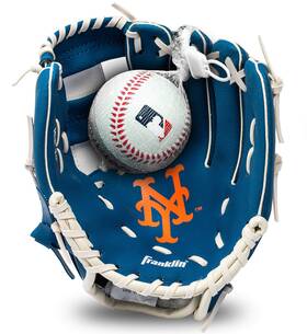 Franklin Sports 76099f21 Mlb Youth Teeball Glove And Ball Set - Kids New York Mets