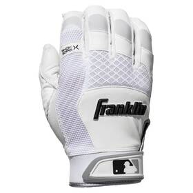 79179732 Franklin Sports Adult Shok-sorb X Batting Gloves White - L