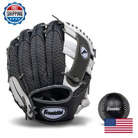 B00nya3z46 Franklin Sports Teeball Fielding Glove Left Hand With Baseball - No Break-in
