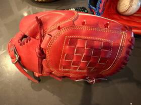 Gw-kipred-12-righthandthrow Gloveworks Gloveworks-gw Pro Kip Baseball Utility Glove-rht 12 Inch - Red Retail 250