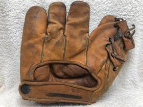Sb70 Goldsmith Ww2 Army-issue Five Finger Leather Softball Glove -