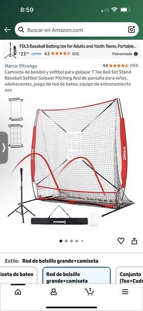 Gosports 810151120157 7 X Ft Baseball And Softball Nets - Available In Team Colors Batti