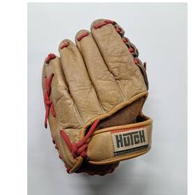 P200 Hutch Top Grain Leather Baseball Glove Brown Red Laces Left Hand Throw