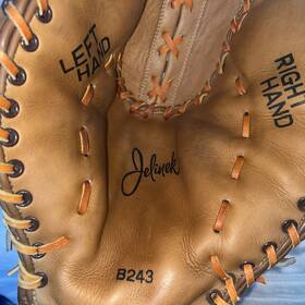 B1241 Jelinek Vintage Baseball Mitt Rht First Baseman Leather Glove B243 Taiwan