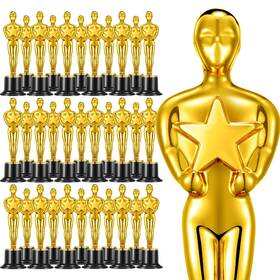 Gold-02 Jorpneost 24 Pcs Gold Award Trophies Mini Trophy Party Favors For Celebrations Classroo