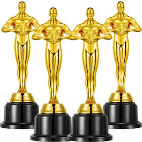 Oscar-04 Jorpneost 10ftft Gold Award Trophy 4 Pack Statues For Ceremony Ce