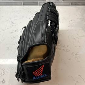 Kzm-305 Kazuma Baseball Glove Black Super Deep Trap Design Top Grade Cowhide Rht