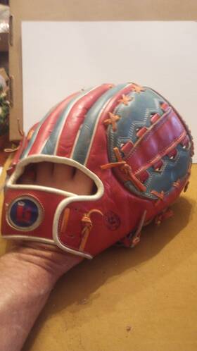 3197 King Vintage Inch Custom Built Japan Red/green/white Baseball Glove #3197 - Rare