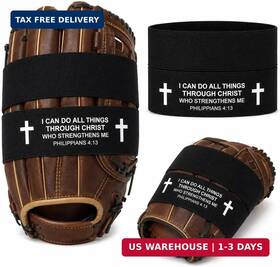 Lacebloma 725414230545 Glove Wrap Band 4pcs Softball Baseball Strap With Bible Verse Elastic Gl