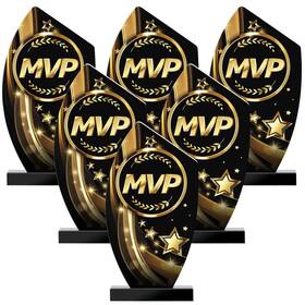 Loetere Hic-loetere-589 6 Pcs Mvp Trophy 7.68 In Acrylic Most Valuable Player Award Plaque Gol