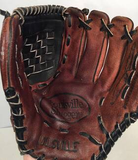 F1150p Louisville Slugger 11.5 Inch Rht Baseball Glove Bruise Gard Padding Vguc