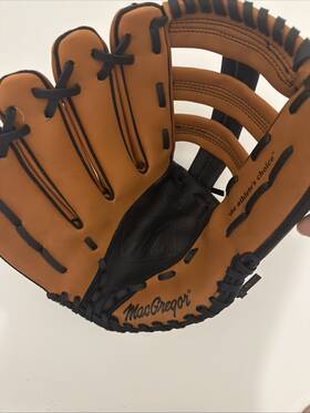 Macgregor 025725240784 Baseball Softball Glove Tan Black Leather 12.5
