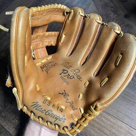 Gsk14 Macgregor Baseball Glove Pete Rose Pro Model Leather Right Hand Thrower Gsk14 Macgregor Baseball Glove Pete Rose Pro Model Leather Right Hand Thrower