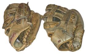06538 Macgregor & Sport Craft Sportcraft 11 Inch And Mcgregar Sb8 13 Rht Leather 2 Vintage Softball Gloves
