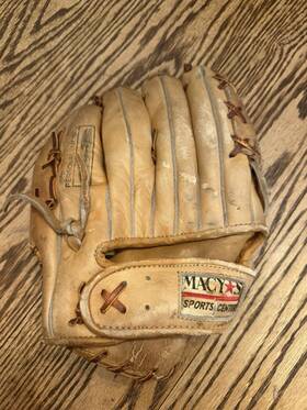 Macys Mm400 Vintage Baseball Glove Sports Center Hand Shaped Deep Pocket Model