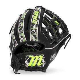 Cyress-04 Marucci 11.5 Leather Baseball Glove Black Green White 5 Finger Right