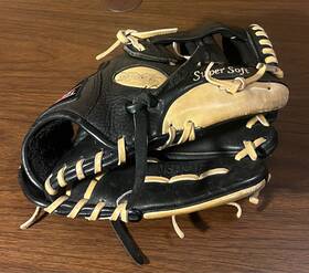 Ms1134fp Miken Super Soft Series 11-3/4 Inch Black/tan Softball Glove Xrd Padding