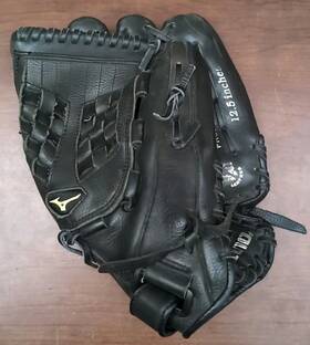 1256t-rht Mizuno 1256-t Black Leather Finch 12.5 Professional Model Softball Glove Gfn