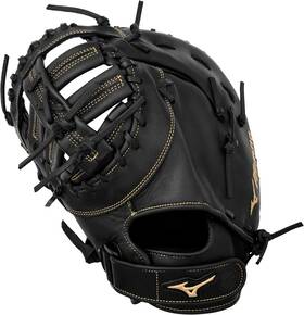 312636.fr90.10.1300 Mizuno Mvp Prime Fastpitch Black 1b Mitt 13 Inch First Base Left Hand Throw