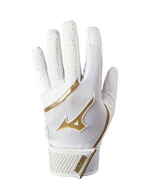 330424.0074.10.l Mizuno Mvp Adult Baseball Batting Glove White-gold Large