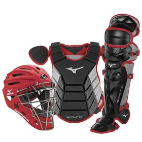 Mizuno 889961289309 Samurai Adult Baseball Boxed Catchers Gear Set Black-cardinal 15 Inch Mizuno 889961289309 Samurai Adult Baseball Boxed Catchers Gear Set Black-cardinal 15 Inch