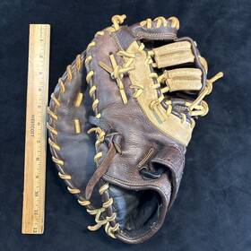 90b2 Mizuno Franchise Baseball Glove First Base 12.50 Inch Gxf Lht Brown Tan Vg Used