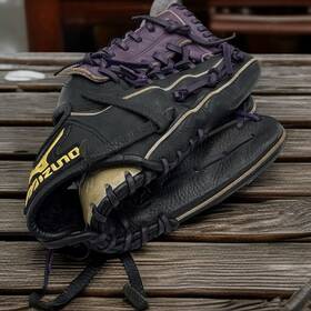 Gccfp-1151 Mizuno Classic Fastpitch Baseball Glove Black Purple 11.5 Inch Rht Gccfp 1151