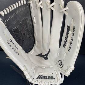 Gfn1301f4rg Mizuno Franchise Fast Pitch Model 13 Inch Leather Gfn 1301f4 Black And White Euc