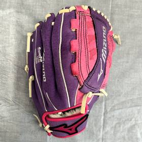 Gpp1005fid Mizuno Baseball Glove Youth Purple And Pink 10 Inch Full Grain Leather Rht