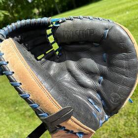 Gxc-90b5 Mizuno Gxc 90b5 Pro-scoop 33.5 Inch Catcher Left Baseball Gloves Black White Leather