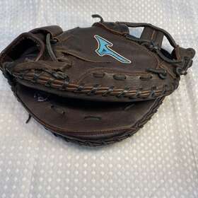 Gxs-90f1dbr Mizuno Gxs 90-f1 34 Inch Girls Fast Pitch Softball Catchers Mitt Rh Blue On Black