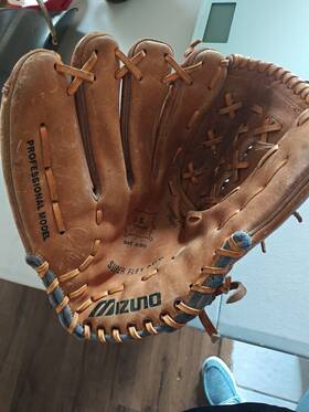 Mf-680 Mizuno Left Super Flex Play Mt680 Leather 5 Finger Brown Baseball/softball Glove