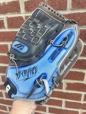 Mz-1308 Mizuno Mz 1308 Glove Blue Techfire Baseball Slowpitch Rht Pro Model Steerhide