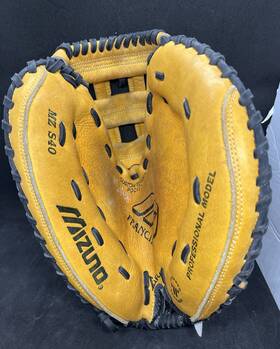 Mz-s40 Mizuno Used Franchise Mz S40 Leather Fastpitch Softball Catchers Mitt Glove
