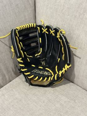 Mz117t Mizuno Steerhide Professional Model 11.5 Refurbished Black/yellow Rht Mz117t Mizuno Steerhide Professional Model 11.5 Refurbished Black/yellow Rht