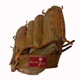 Sk7004 National King Youth Baseball Glove Vtg Right Hand Throw 60s Leather 8.5 Inch