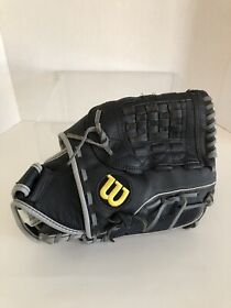 Ao475 New Wilson Black Gray A475 12.5inch Baseball Glove Leather Right Hand Throw Unused