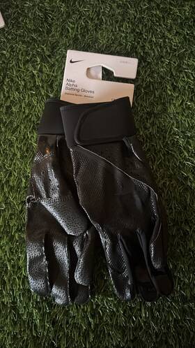 Nike 196147459146 Alpha Batting Gloves Mens Black Diamond Sports Baseball
