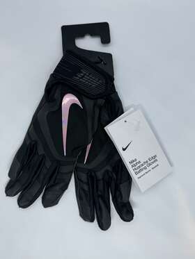 Nike 887791372345 Alpha Huarache Edge Batting Gloves Unisex Black/black/iridescent Size Small Nike 887791372345 Alpha Huarache Edge Batting Gloves Unisex Black/black/iridescent Size Small