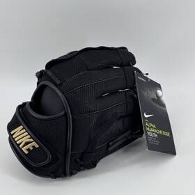 Nike 887791389725 Youth 11.5 Left Hand Throw Alpha Huarache Edge Baseball Glove Black Gold Nike 887791389725 Youth 11.5 Left Hand Throw Alpha Huarache Edge Baseball Glove Black Gold