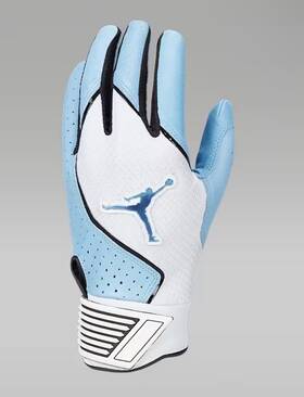 Nike 887791426253 Nwt Jordan Fly Elite Baseball Batting Gloves Dry Fit Mens Xl White/blue