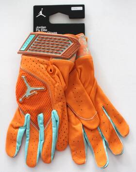 Nike 887791436177 Jordan Fly Elite Batting Gloves Mens Large Alpha Orange/hyper Turq