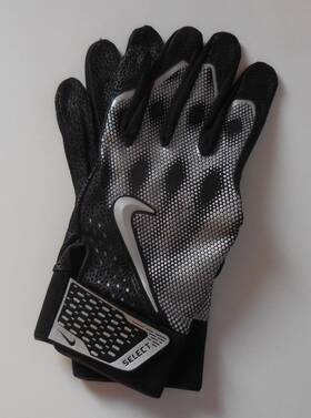 Nike 887791734709 Alpha Select Text Batting Gloves Unisex Black/black/metallic Silver Large