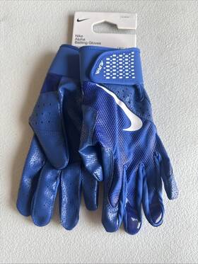 Inv312 Nike 887791737090 Alpha Batting Gloves Adult Unisex Blue/blue/white Size Medium Inv312 Nike 887791737090 Alpha Batting Gloves Adult Unisex Blue/blue/white Size Medium