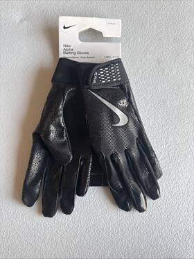 Inv325 Nike 887791737359 Alpha Batting Gloves Youth Unisex Size Medium Black/black/grey Inv325 Nike 887791737359 Alpha Batting Gloves Youth Unisex Size Medium Black/black/grey
