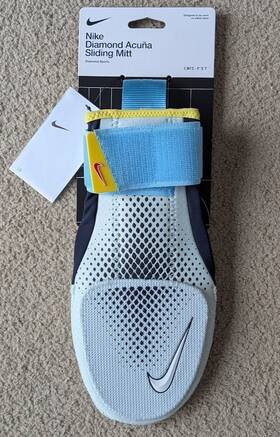 Nike 887791799937 Diamond Ronald Acu A Jr. Sliding Mitt Dri-fit Ice Blue Brand New With Tags