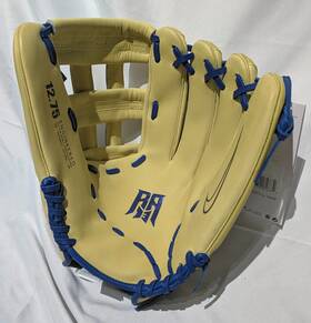 Nike 887791816672 Vapor Elite Acuna Outfield Baseball Glove - 12.75 Inch Rht Blue/yellow New